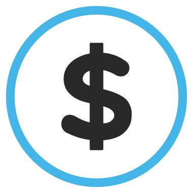 Dolar düz vektör simgesi