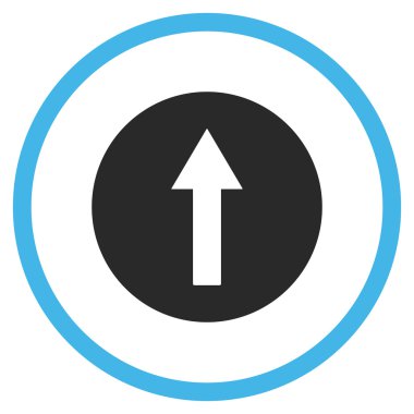 Yukarı yönlü ok düz vektör simgesi