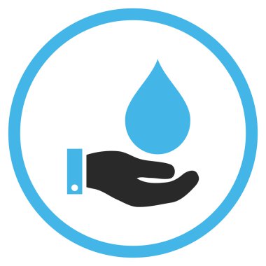 Su hizmet düz vektör simgesi