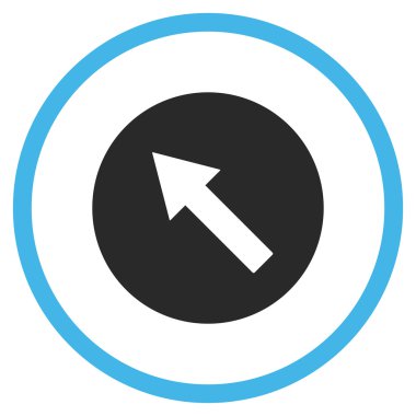 Yukarı Sağdan sola yönlü ok düz vektör simgesi