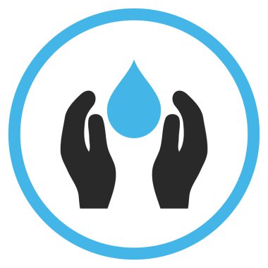 Su bakımı düz vektör simgesi