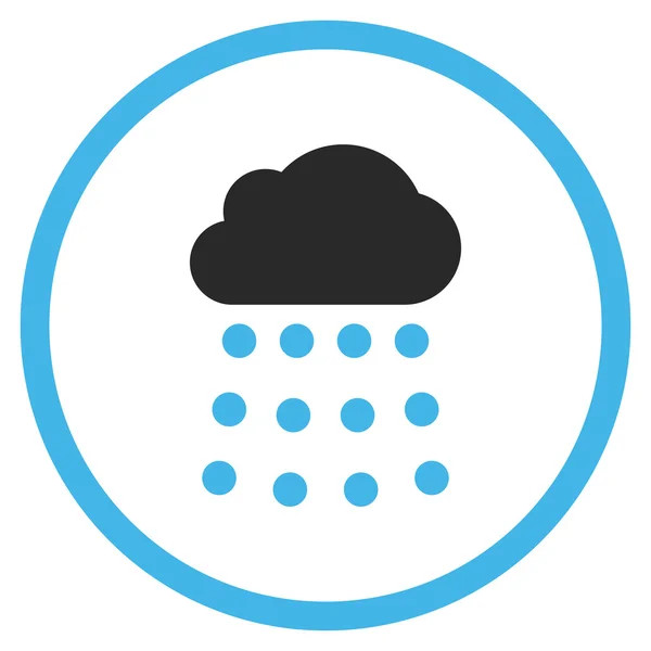 Regen Wolke flache Vektor Symbol — Stockvektor