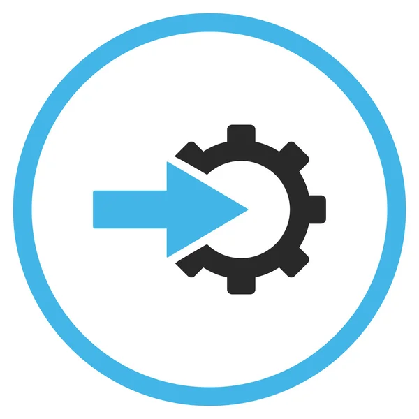 การรวม Cog ไอคอนเวกเตอร์แบน — ภาพเวกเตอร์สต็อก