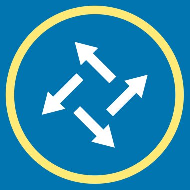 Santrifüj oklar düz vektör simgesi