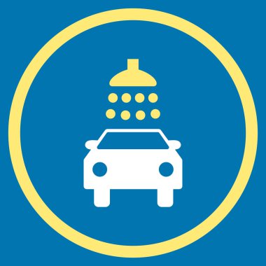 Araba duş düz vektör simgesi