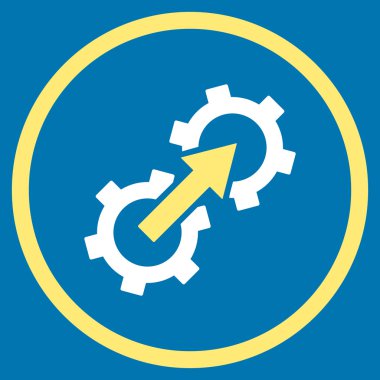 Dişli Tümleştirme düz vektör simgesi