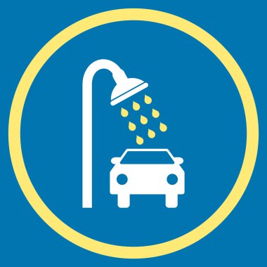 Araba duş düz vektör simgesi