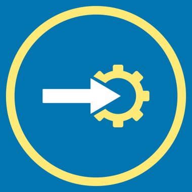 COG Tümleştirme düz vektör simgesi