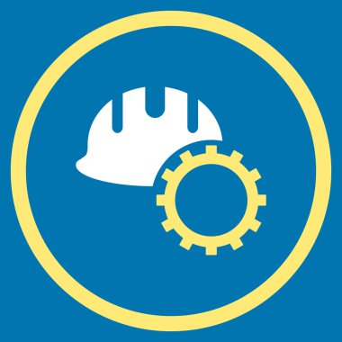 Geliştirme işçisi düz vektör simgesi