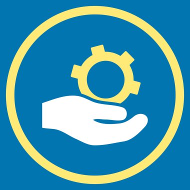 Mühendislik hizmet düz vektör simgesi