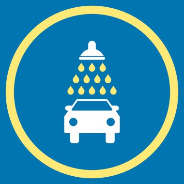 Araba duş düz vektör simgesi