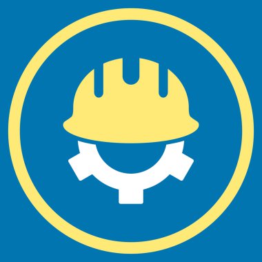 Geliştirme kask düz vektör simgesi