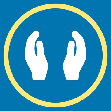 Bakım el düz vektör simgesi