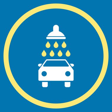 Araba duş düz vektör simgesi