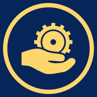 Geliştirme hizmet düz vektör simgesi