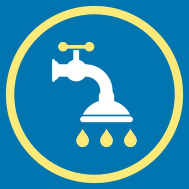 Duş musluk düz vektör simgesi