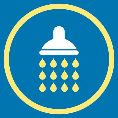 Duş düz vektör simgesi