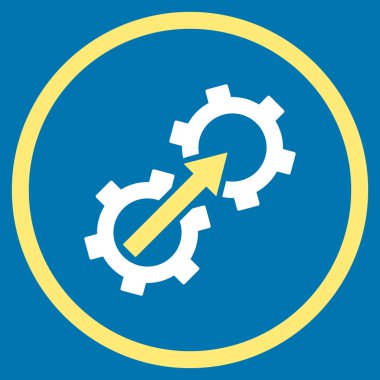 Dişli Tümleştirme düz vektör simgesi