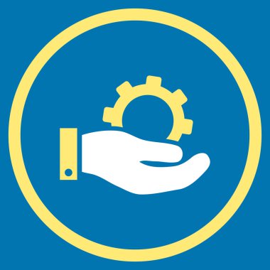 Hizmet düz vektör simgesi