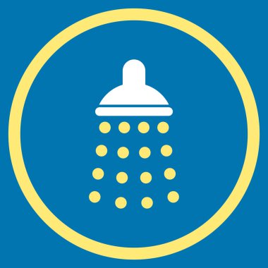 Duş düz vektör simgesi