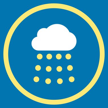 Yağmur bulutu düz vektör simgesi