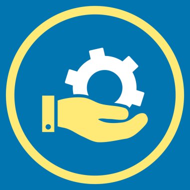 Hizmet düz vektör simgesi