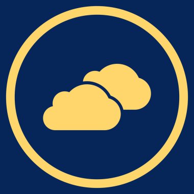 bulutlar düz vektör simgesi