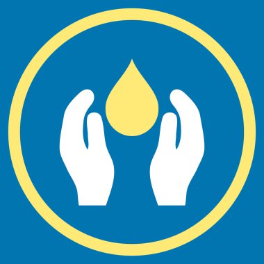 Su bakımı düz vektör simgesi