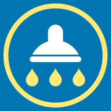 Duş düz vektör simgesi