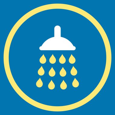 Duş düz vektör simgesi