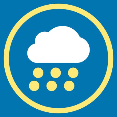 Yağmur bulutu düz vektör simgesi