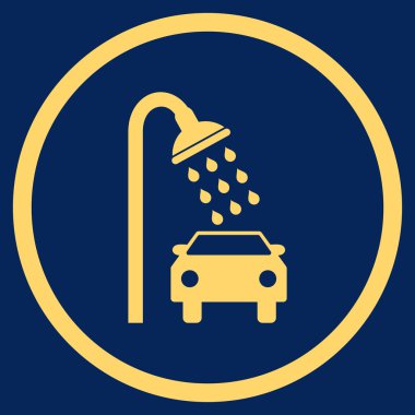 Araba duş düz vektör simgesi