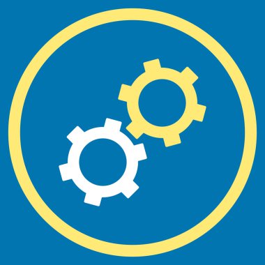 dişliler düz vektör simgesi