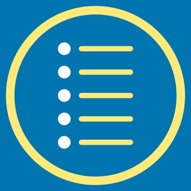 Öğeleri düz vektör simgesi