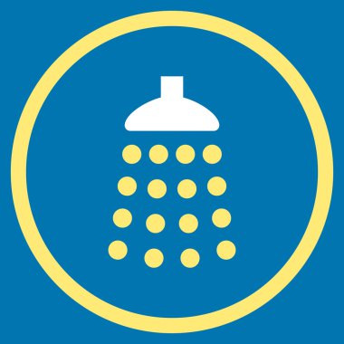 Duş düz vektör simgesi