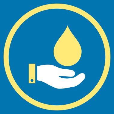 Su hizmet düz vektör simgesi