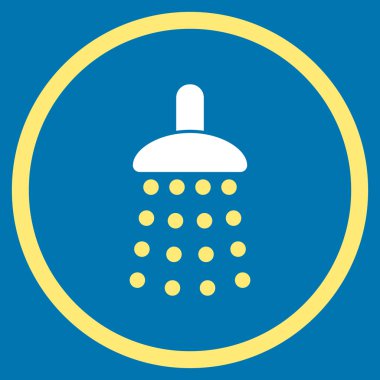 Duş düz vektör simgesi