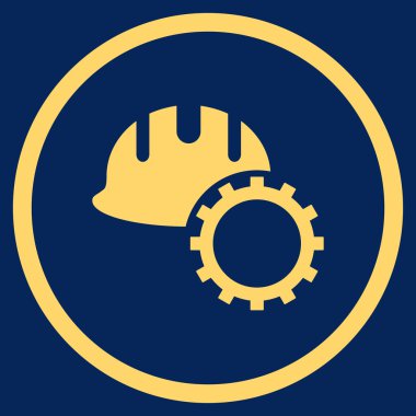 Geliştirme işçisi düz vektör simgesi