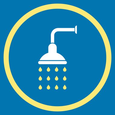 Duş düz vektör simgesi