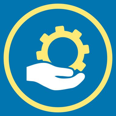 Hizmet düz vektör simgesi