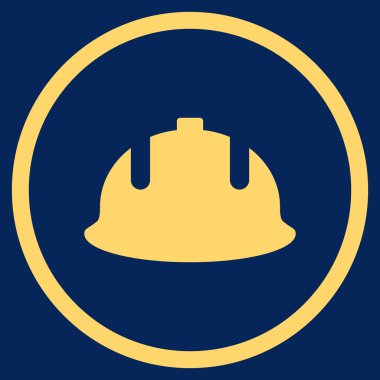 İnşaat kask düz vektör simgesi