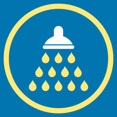 Duş düz vektör simgesi