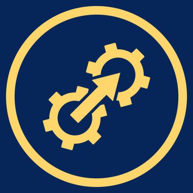 Dişli Tümleştirme düz vektör simgesi