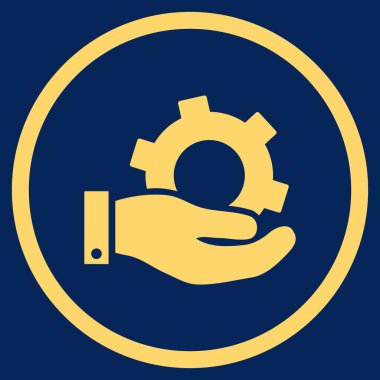 Hizmet düz vektör simgesi