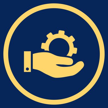 Hizmet düz vektör simgesi