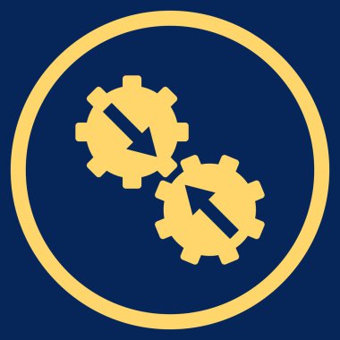 Dişli Tümleştirme düz vektör simgesi