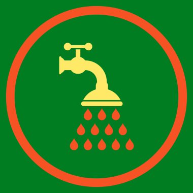 Duş musluk düz vektör simgesi