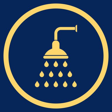 Duş düz vektör simgesi