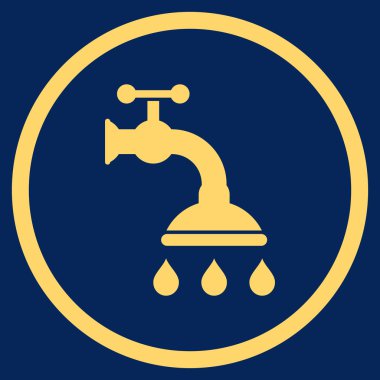 Duş musluk düz vektör simgesi