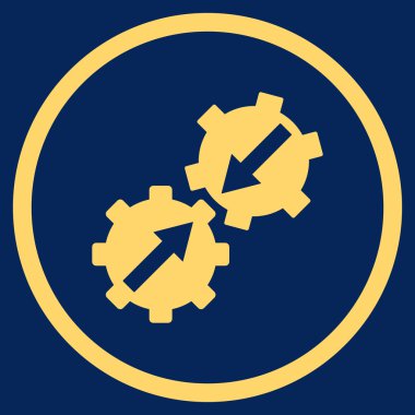 Dişli Tümleştirme düz vektör simgesi